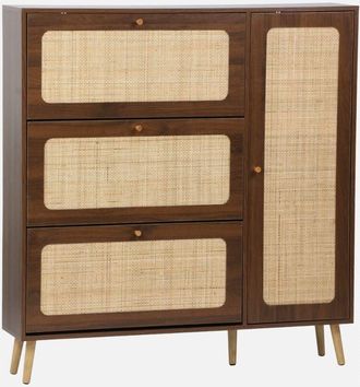 Sweeek Scarpiera con intreccio 3 cassetti