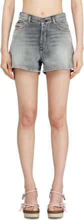 Diesel Denim shorts with frayed hems - Shorts - Woman - Grey
