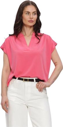 Minus Overhemden, Dames, Roze, L, Polyester, MSFiba Modal T-Shirt