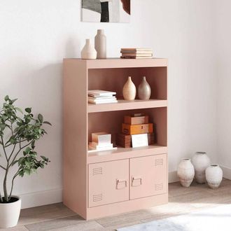 Berkfield Home Sideboard Pink 67x39x107 cm Steel | Size: 67 x 39 x 107 cm