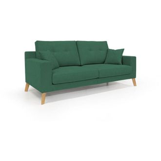 Divani.Store Danish Sof&aacute; Moderno De Tela Suave E Impermeable 186 Cm Verde