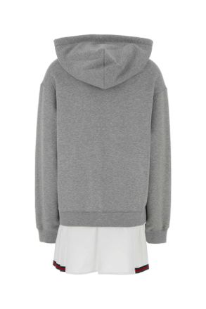 Gucci Womens Grey Cotton Sweatshirt Dress Blgbmblvrvbl Exterior: Abiti