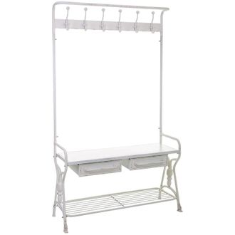 Wanderlust Deco Wanderlust Deco - Recibidor Con Percha De Metal Blanco 104x39x183