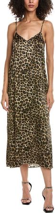 The Kooples Grand Leo Classic Leo Silk Maxi Slip Dress