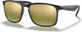Ray-Ban Chromance Vierkante Zonnebril - unisex - Zonnebrillen - Grijs - 58 MM - Nylon - Accessoires