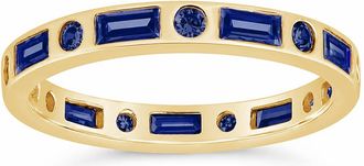 Sterling Forever Sterling Silver Sapphire CZ Ethel Ring