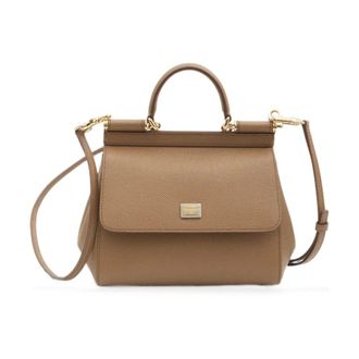 Dolce & Gabbana Sicily Small Handbag - female - Dolce & Gabbana - Handbags - Beige - ONE SIZE - Bags