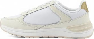 Tommy Hilfiger TH Monogram Leather Trainers - Dames - Sneakers - Wit - 39 EU - Leer - Schoenen