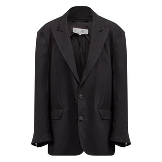 Maison Margiela Jassen, Dames, Zwart, M, Wol, Jacket