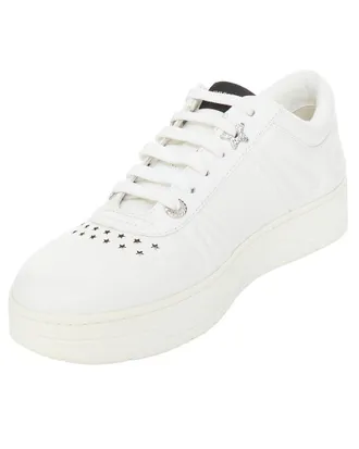 Jimmy Choo London Womens Leather Hawaii Crystal Sneaker (Authentic Pre-Loved)