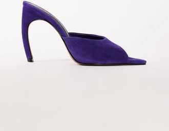 Topshop Artemis mule con tacco a banana viola