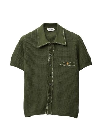 Versace Green Regular Knitted Shirt