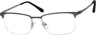 Haggar Mens H287 Rectangle Eyeglasses In Matte Grey