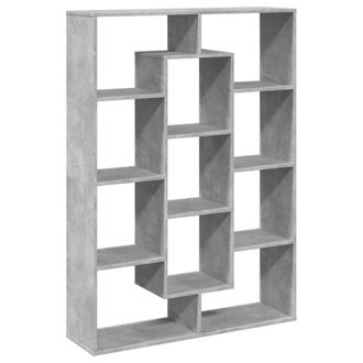 Berkfield Home Book Cabinet Concrete Grey 102x29x143 cm Engineered Wood | Size: 102 x 29 x 143 cm