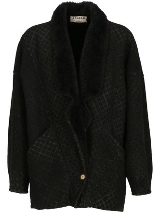 A.N.G.E.L.O. Vintage Cult 1980s suede coat - women - Sheep Skin/Shearling - 44 - Black
