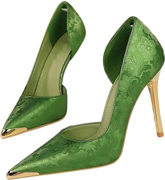 Generic Women Metal Detail High Heel Sandals Hollow Thin Heel Wedding Party Dress Shoes