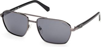 Guess GU00301 Polarized 08D Mens Sunglasses Gunmetal Size 59