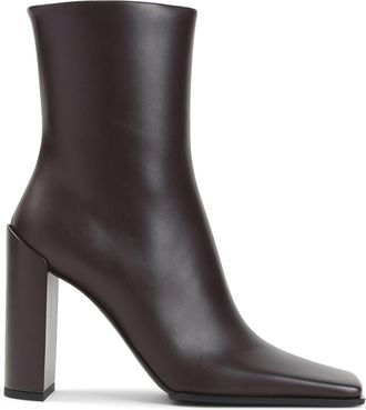 Alaia Brown 90 Lamb Leather Ankle Boots-Donna