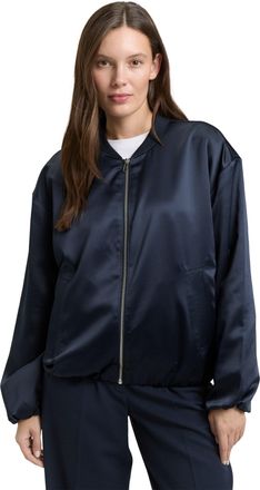 Tom Tailor Blouson TOM TAILOR, Damen, Gr. XXL, sky captain blau, Web, Obermaterial: 96% Polyester, 4% Elasthan. Futter: 100% Polyester, unifarben, regular fit no