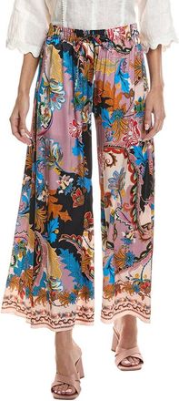 Johnny Was Axelle Wide Leg Silk-Blend Pant