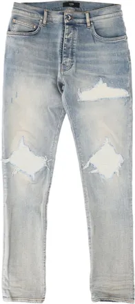 Amiri Light-Wash Distressed Slim Fit Cotton Jeans