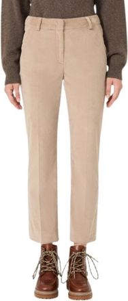 Max Mara Pantalones Crop Marruca - Trousers - Mujer - Beige - XS
