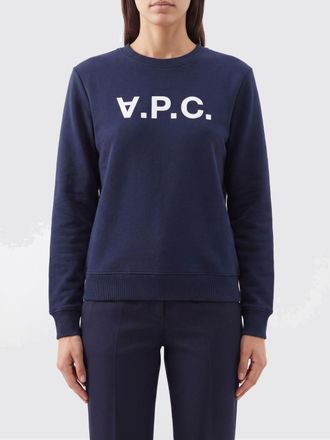 A.P.C. A. P.C. Crewneck Sweatshirt in Organic Cotton with Contrast Logo