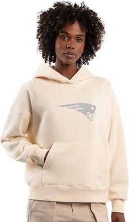 Starter Womens Starter Cream New England Patriots Rhinestone Relaxed Hoodie at Nordstrom, Size Xx-Large