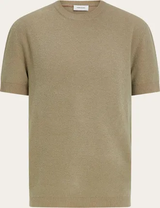 Ferragamo Men Short sleeve knitted top Beige
