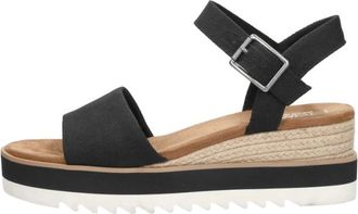 Toms Diana Wedge Sandal - Dames - Sleehakken - Zwart - 40 EU - Su&egrave;de - Schoenen