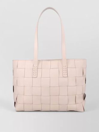 Dragon Diffusion rectangular woven tote bag dual handles