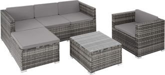 TecTake Conjunto de rat&aacute;n, gris