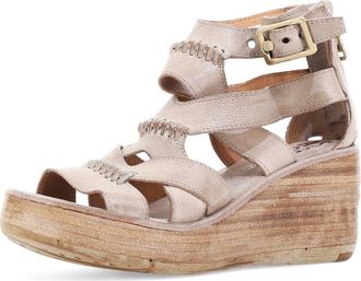 A.S.98 Norman Platform Wedge Sandal in Bone at Nordstrom, Size 10.5-11Us