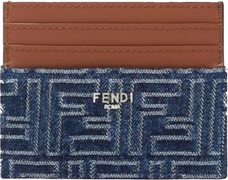 Fendi FF Jacquard Denim Card Holder