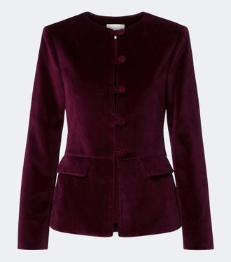 Poss&eacute; Maria cotton velvet jacket