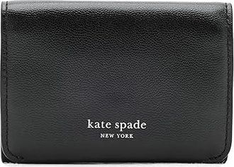 Kate Spade New York Halo Fine Grain Leather Card Case Trifold Wallet Wallet Womens Handbags Black