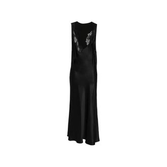 Sir. Nightgowns, female, Black, Size: M Silk Lace Trim Dress