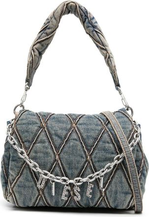 Diesel Charm Medium Denim Shoulder Bag