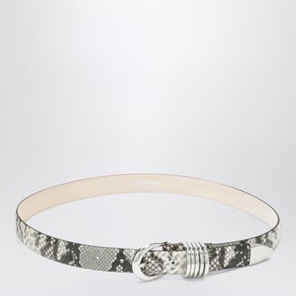 D&eacute;hanche Hollyhock belt in python-effect leather