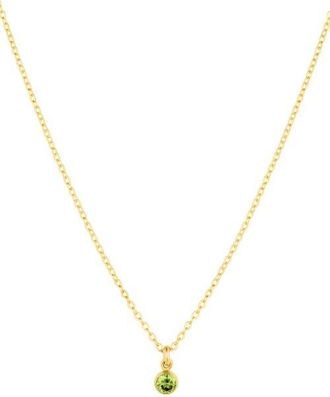 Set & Stones Birthstone Charm Pendant Necklace in Gold/august at Nordstrom