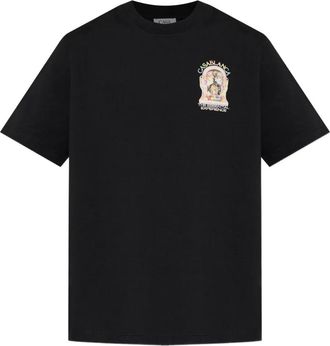 Casablanca T-shirt girocollo con stampa - Nero