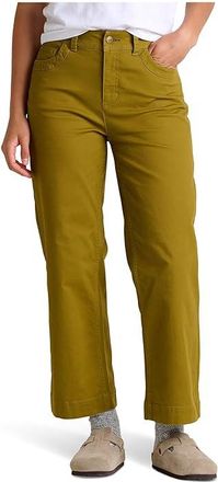 Toad&Co Earthworks Wide Leg Crop Pants Womens Casual Pants Coyote : 10, Canvas/Cotton/Denim
