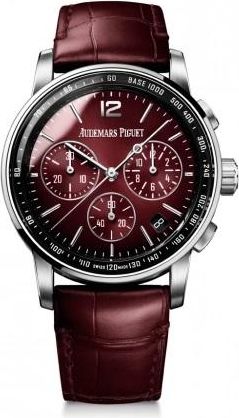 Audemars Piguet Pre-owned Audemars Piguet Code 11.59 Chronograph Burgundy Dial Mens Watch 26393BC.OO.A068CR.01