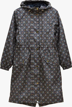 Joules Holkham Womens Waterproof Packable Raincoat With Hood Navy - Black - Size 8 UK