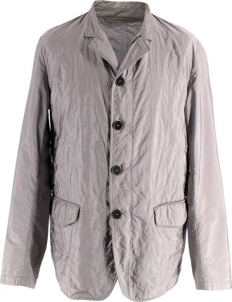 Canali Grey Quilted Jacket Size L