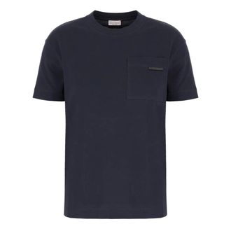 Brunello Cucinelli Brunello Cucinelli, T-Shirts, female, Blue, Size: L T-shirt with pocket
