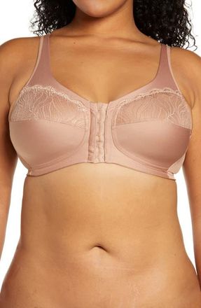Glamorise MagicLift Front Close Full Figure Bra in Cappuccino at Nordstrom, Size 40Dd