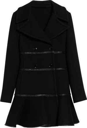Alaia Princess Double Breasted Wool Coat in Noir Alaia at Nordstrom, Size 10 Us