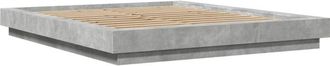 vidaXL Estructura De Cama Madera De Ingenier&iacute;a Gris Hormig&oacute;n 160x200cm Vidaxl
