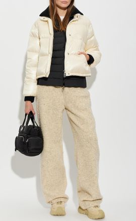 Moncler Wide-leg Trousers, Womens, Cream